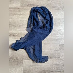 Elegant Navy Sheer Scarf Shawl